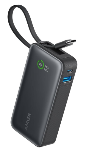 Anker Nano Power Bank (30W, Built-In USB-C Cable)